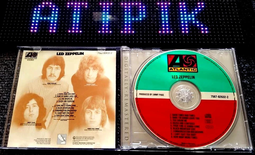 🤘 Led Zeppelin Cd - 1969 Remastered Cult Album Jimmy Page Rock 🎸 – photo 3